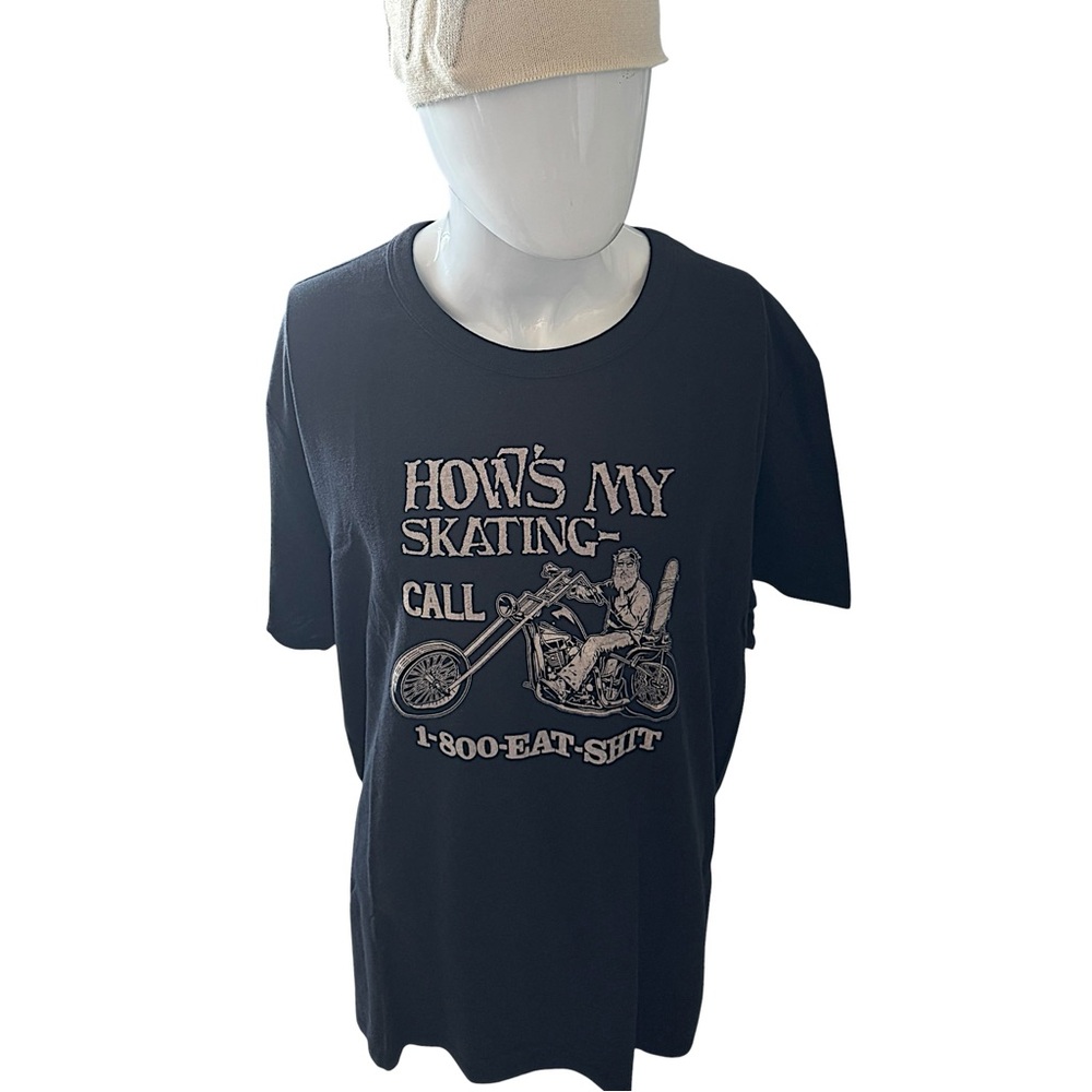 Men’s XXL Black T-Shirt by Pharmacy Boardshop “How’s My Skating”